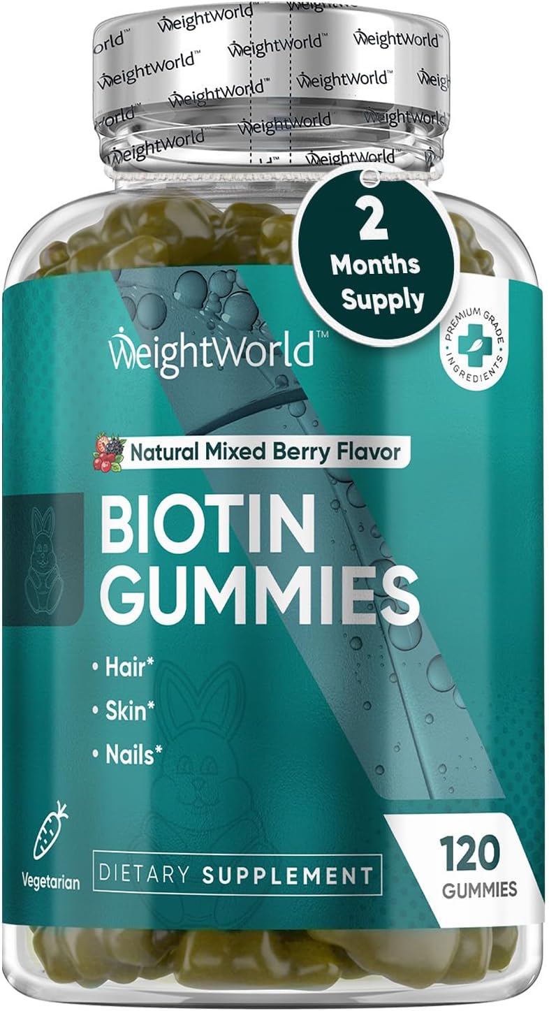 WeightWorld 5000mcg Biotin Gummies with Vitamins & Minerals - 120 Gummies - görsel 1