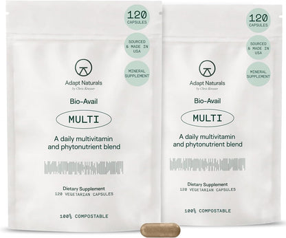 Adapt Naturals Multivitamin for Women and Men – Bio-available Daily Supplement – 30-Day Supply