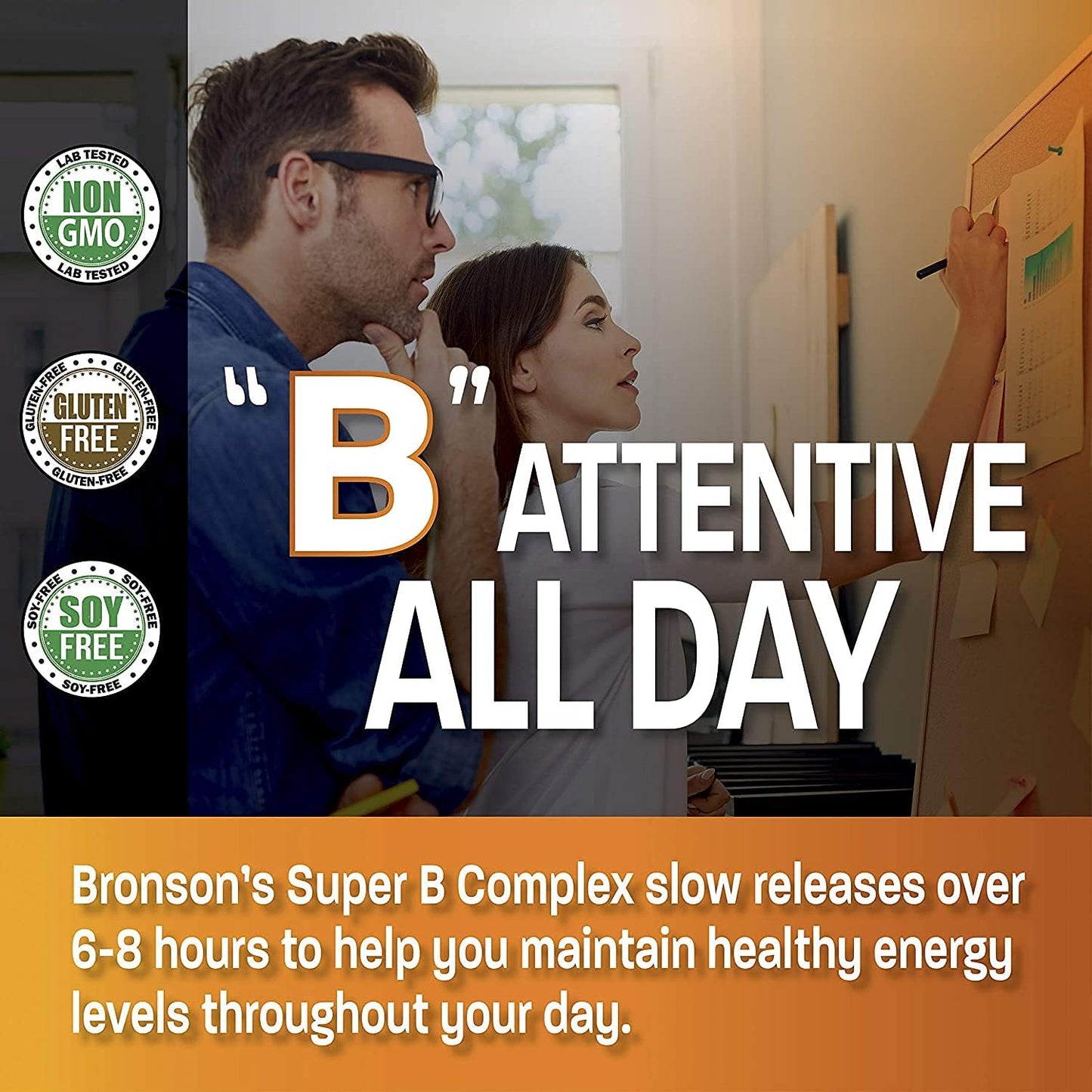 Bronson Super B Vitamin B Complex - Sustained Release, 250 Tablets - görsel 4
