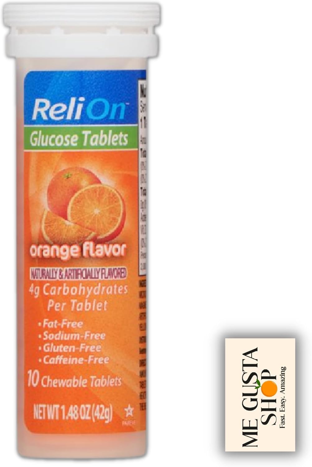 Glucose Tablets Relion Orange Flavour - 10 Count per Pack (Pack of 3) - görsel 2