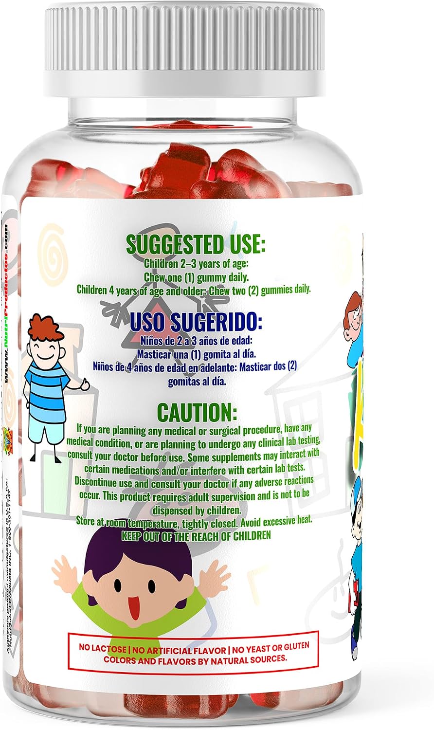 Nutrisalud Products Kids Multivitamin Gummies – 160 Count, Natural Fruit Flavours with Vitamins C, D, B6, B12 & Zinc - görsel 4