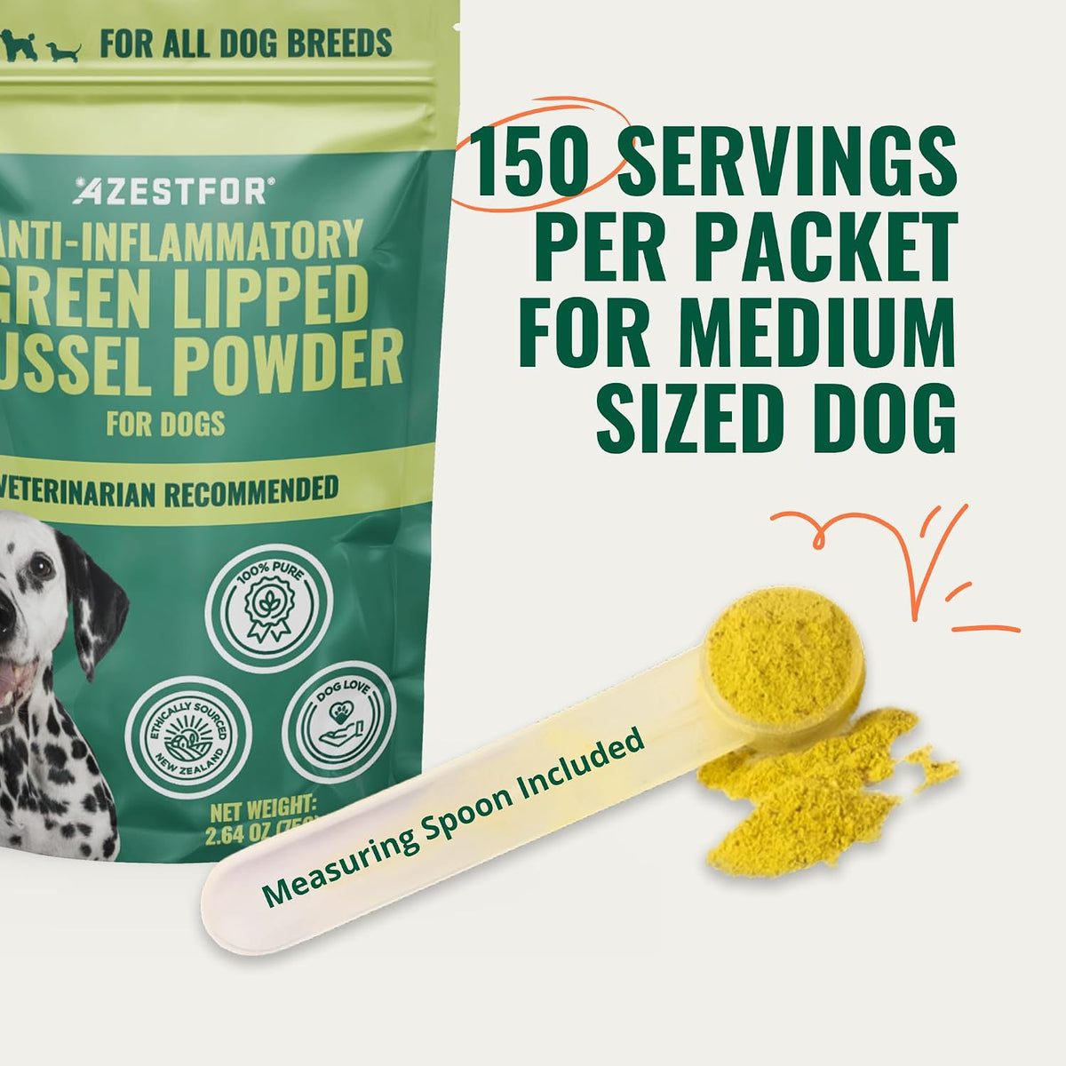 Azestfor Green Lipped Mussel Powder for Dogs - görsel 9
