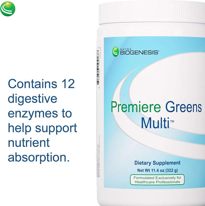 BioGenesis Premiere Greens Multi Fine Powder, Vanilla Berry Flavour, 392 g
