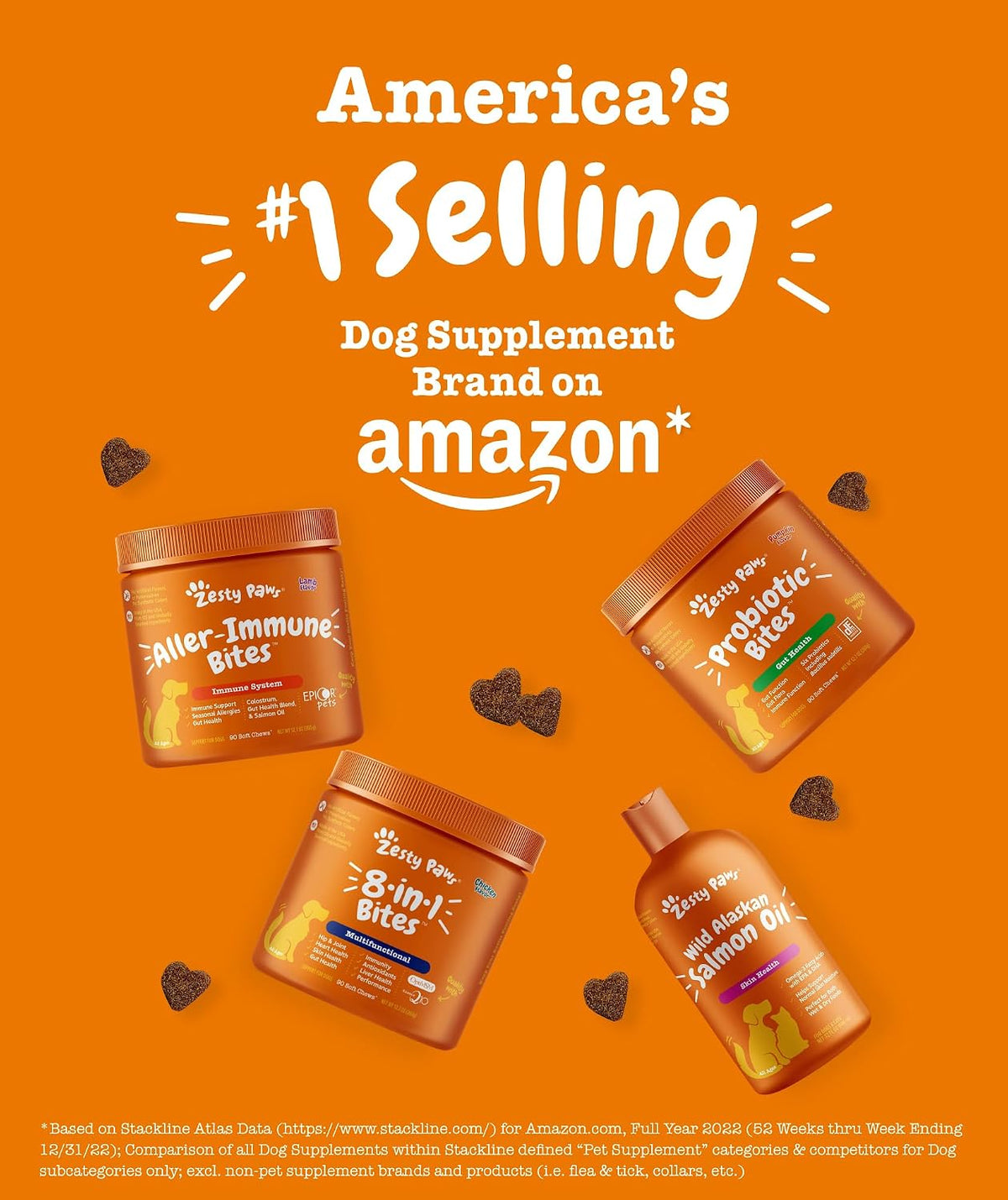 Zesty Paws Aller-Immune Bites for Dogs - Hemp Seed, Turmeric, Quercetin - 90 Soft Chews - görsel 2