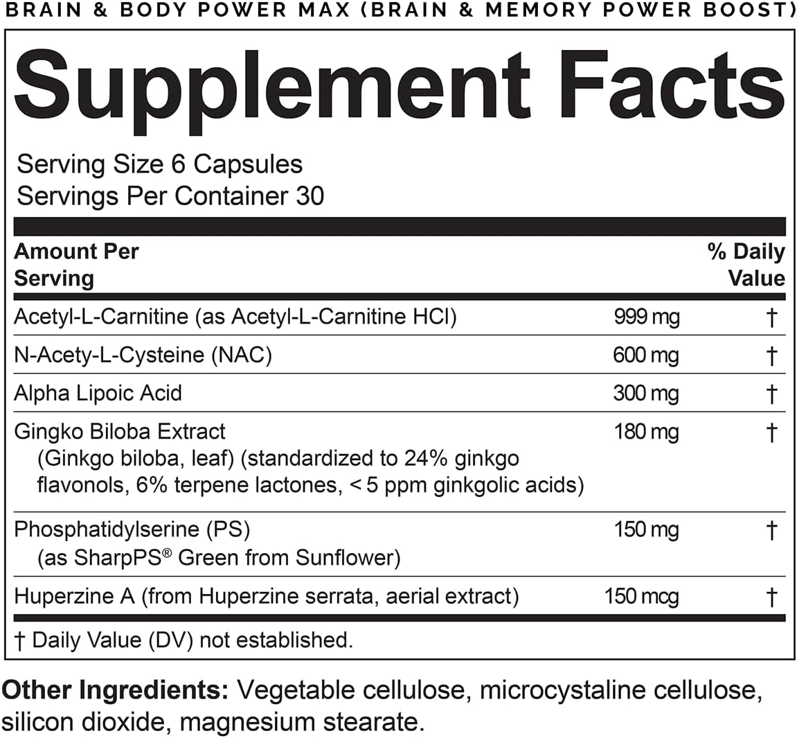 Dr. Amen brainMD Brain & Body Power Max - 420 Capsules - Complete Wellness Support Supplement - görsel 4