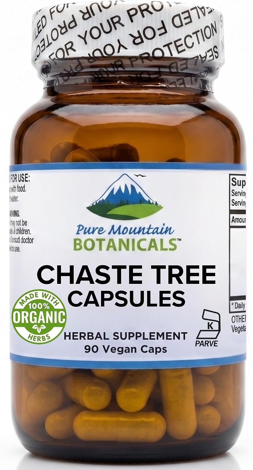 Pure Mountain Botanicals Vitex Chasteberry Supplement - 90 Capsules - 400mg - görsel 1