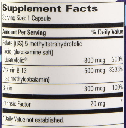 Progressive Labs B-12 Intrinsic Factor Supplement, 60 Tablets