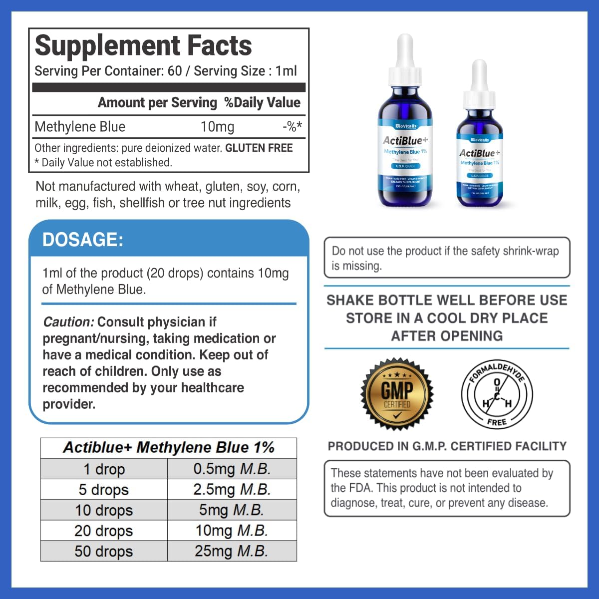 Actiblue+ Methylene Blue 1% (2 fl oz) - görsel 4