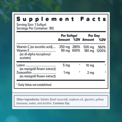 Focus Select Zinc Free Formula - AREDS2 Eye Supplement, 180 Softgels