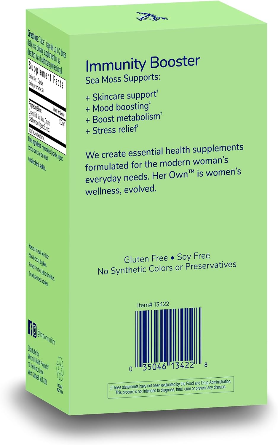 Her Own Irish Sea Moss Capsules with Burdock Root & Bladderwrack - görsel 2