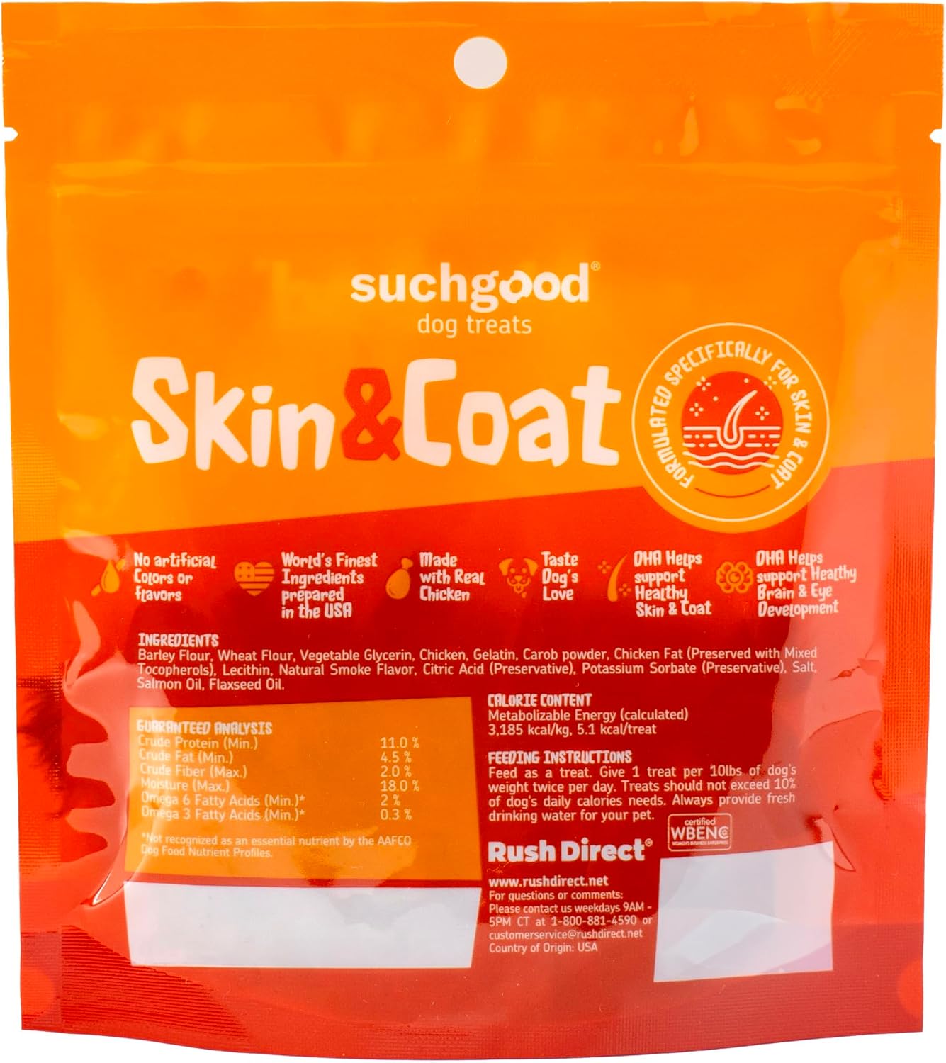 SuchGood Skin and Coat Supplement for Dogs - Omega Chews with Fish Oil - 175 Chews (Chicken Flavour, 5 Pack) - görsel 5
