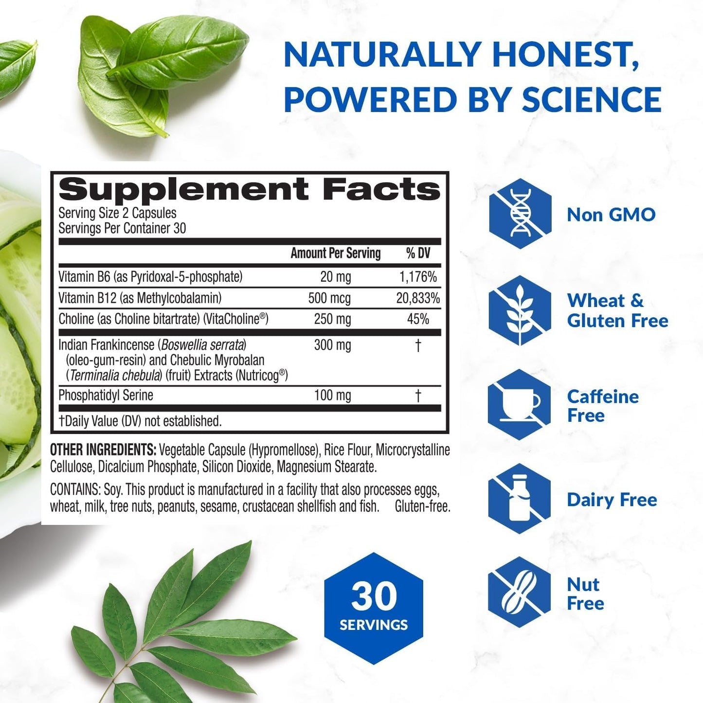 BioTrust Eternal Mind Brain Supplement for Memory & Focus - 30 Capsules - görsel 6