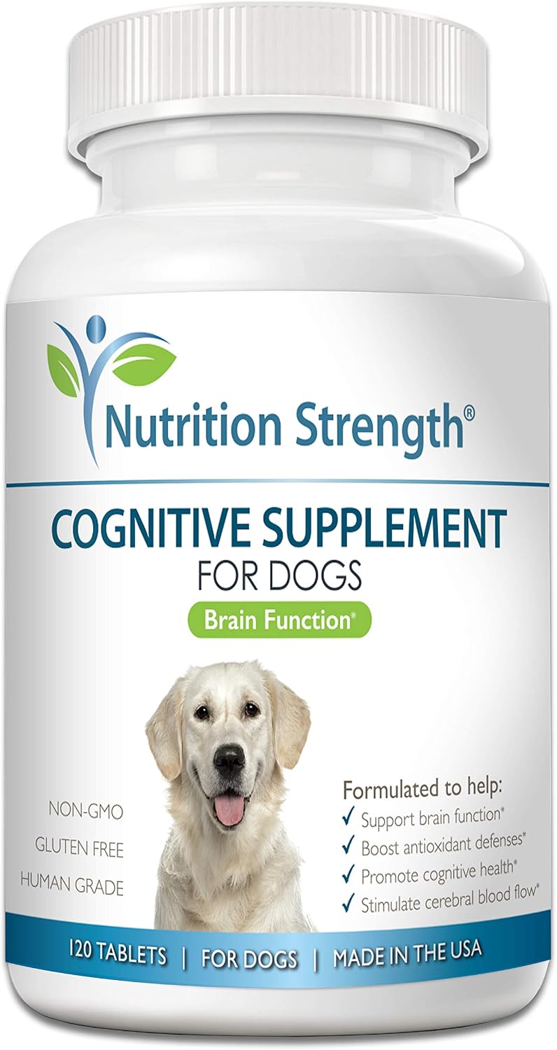 Nutrition Strength Cognitive Support for Dogs – Promotes Dog Brain Health, Mental Support Supplement, 120 Chewable Tablets - görsel 1