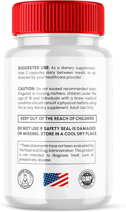 Glucocyn Capsules (2 Pack) - Official Glycogen Supplement with All Natural Ingredients - Max Strength Premium Vitamins for Women and Men (120 Capsules)