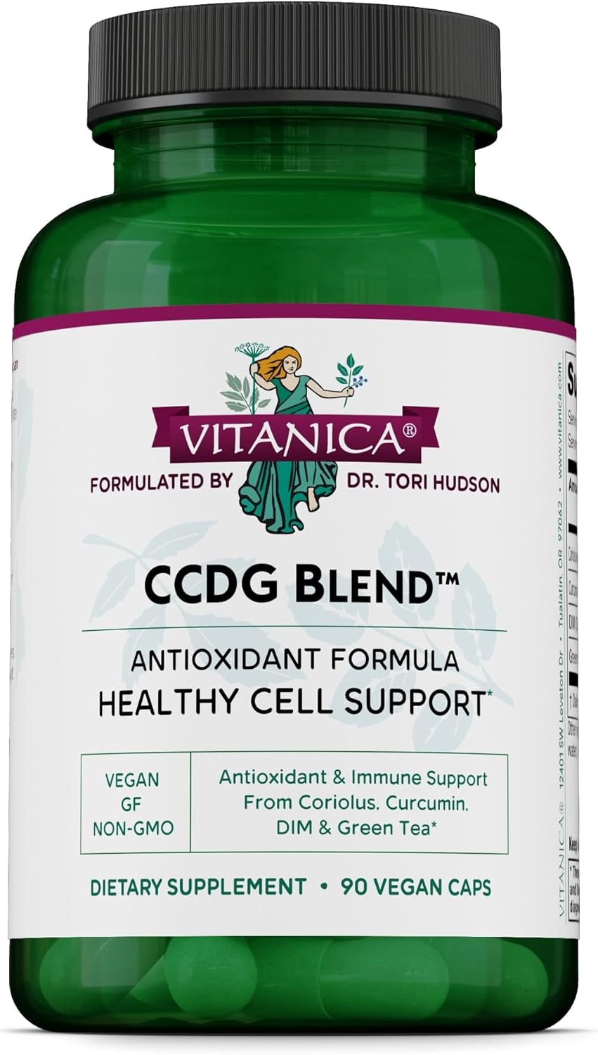 Vitanica CCDG Blend - Immune Support with Turkey Tail, Green Tea, Turmeric & DIM - 90 Vegan Capsules - görsel 1