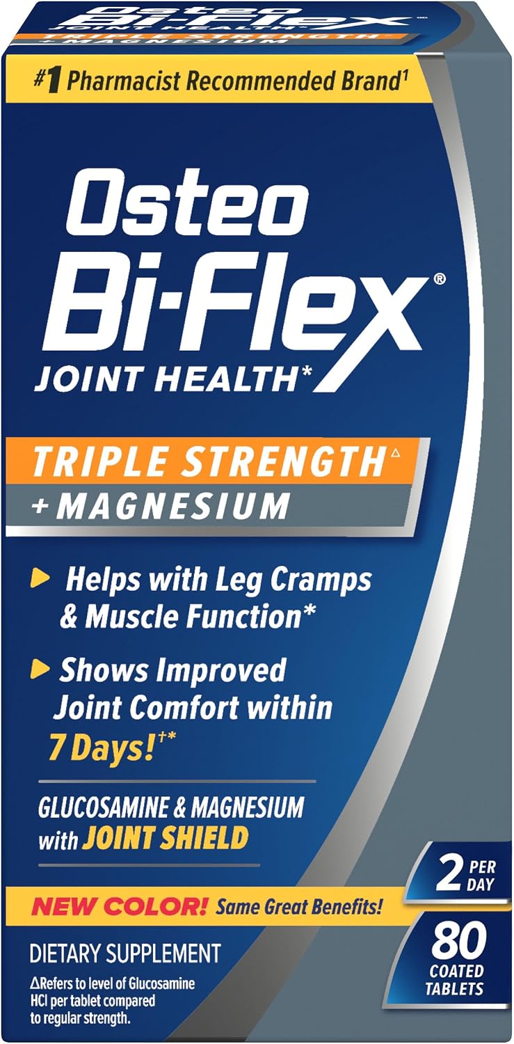 Osteo Bi-Flex Triple Strength Glucosamine Supplement with Magnesium, 80 Coated Tablets - görsel 1