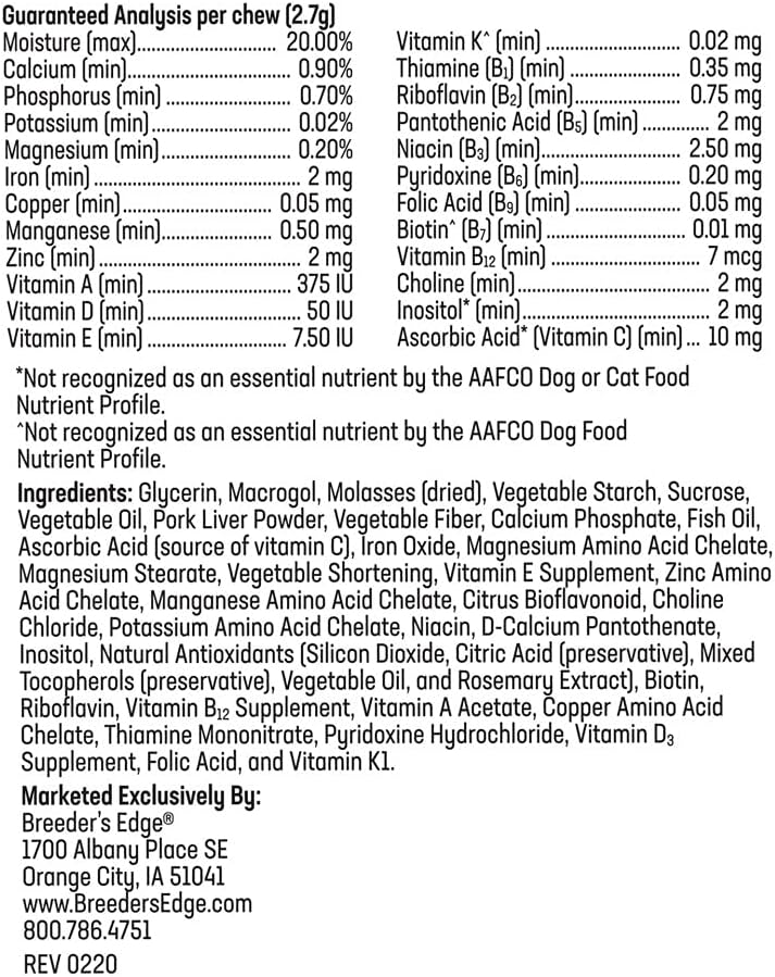 Breeder's Edge In Between for Her - Daily Multivitamin for Breeding Dogs and Cats (360 Chewable Tablets) - görsel 7