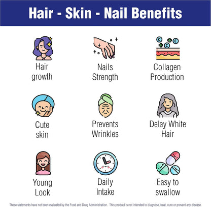 Natural Systems Hair Skin and Nails Supplement - 60 Capsules - UK