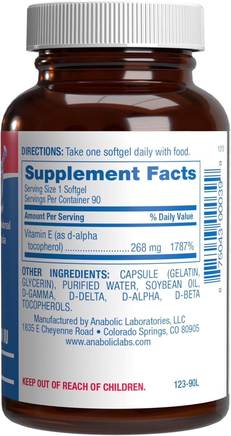 Vitamin E 400 IU Softgels – Natural d-Alpha Tocopherol & Mixed Tocopherols – Antioxidant Immune Support – 90 Softgels - görsel 2