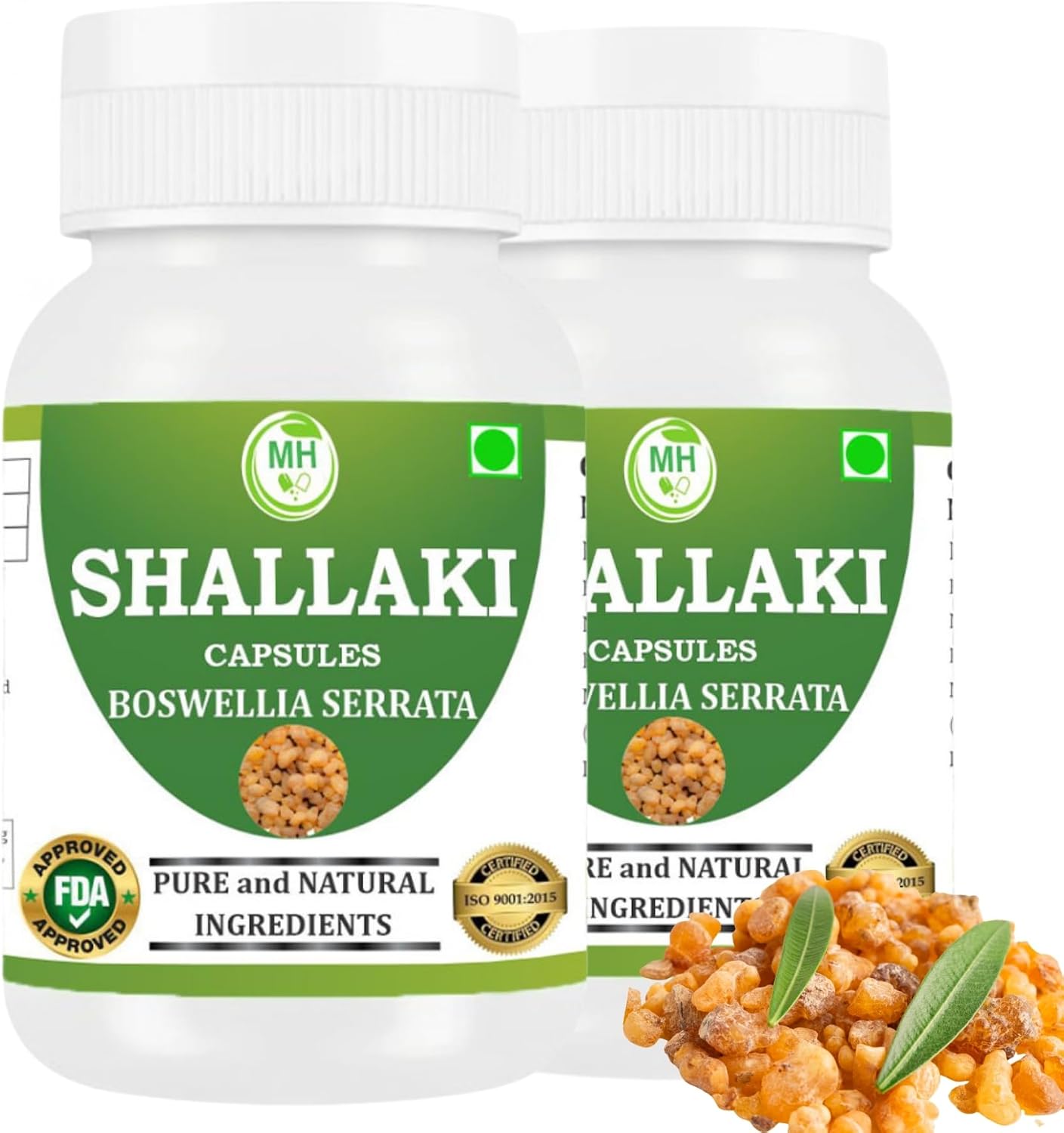 Morsan's Shallaki (Boswellia serrata) Capsules – 500 mg, 120 Capsules (Pack of 2) - görsel 1