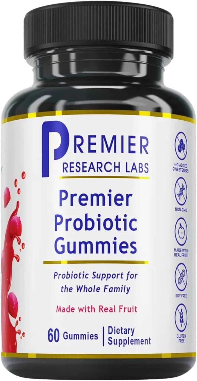 Premier Research Labs Probiotic Gummies – Probiotics for Women and Men with Fibre – 60 Vegan Gummies - görsel 1