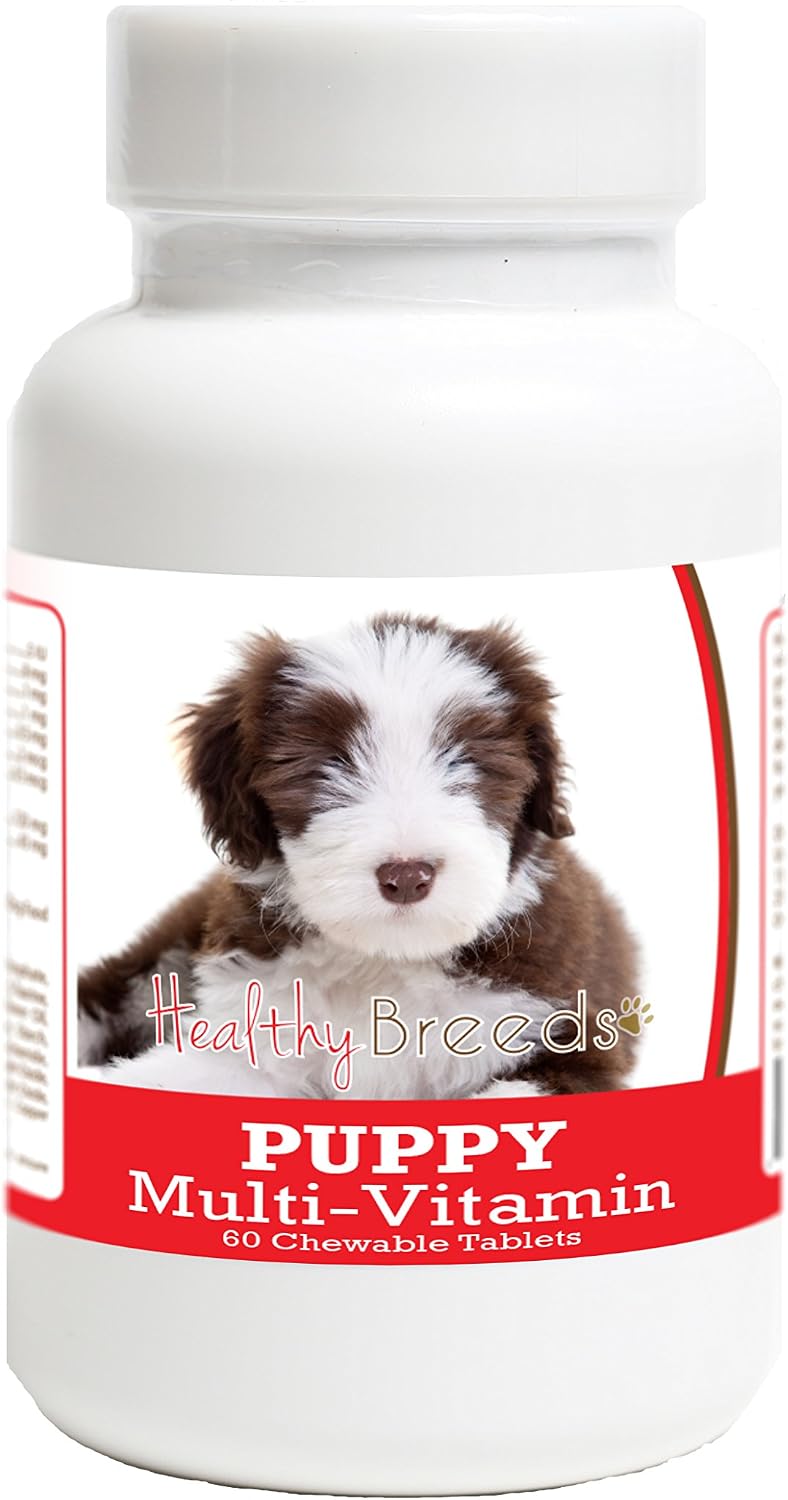 Healthy Breeds Bearded Collie Puppy Dog Multivitamin Tablets, 60 Tablets - görsel 1