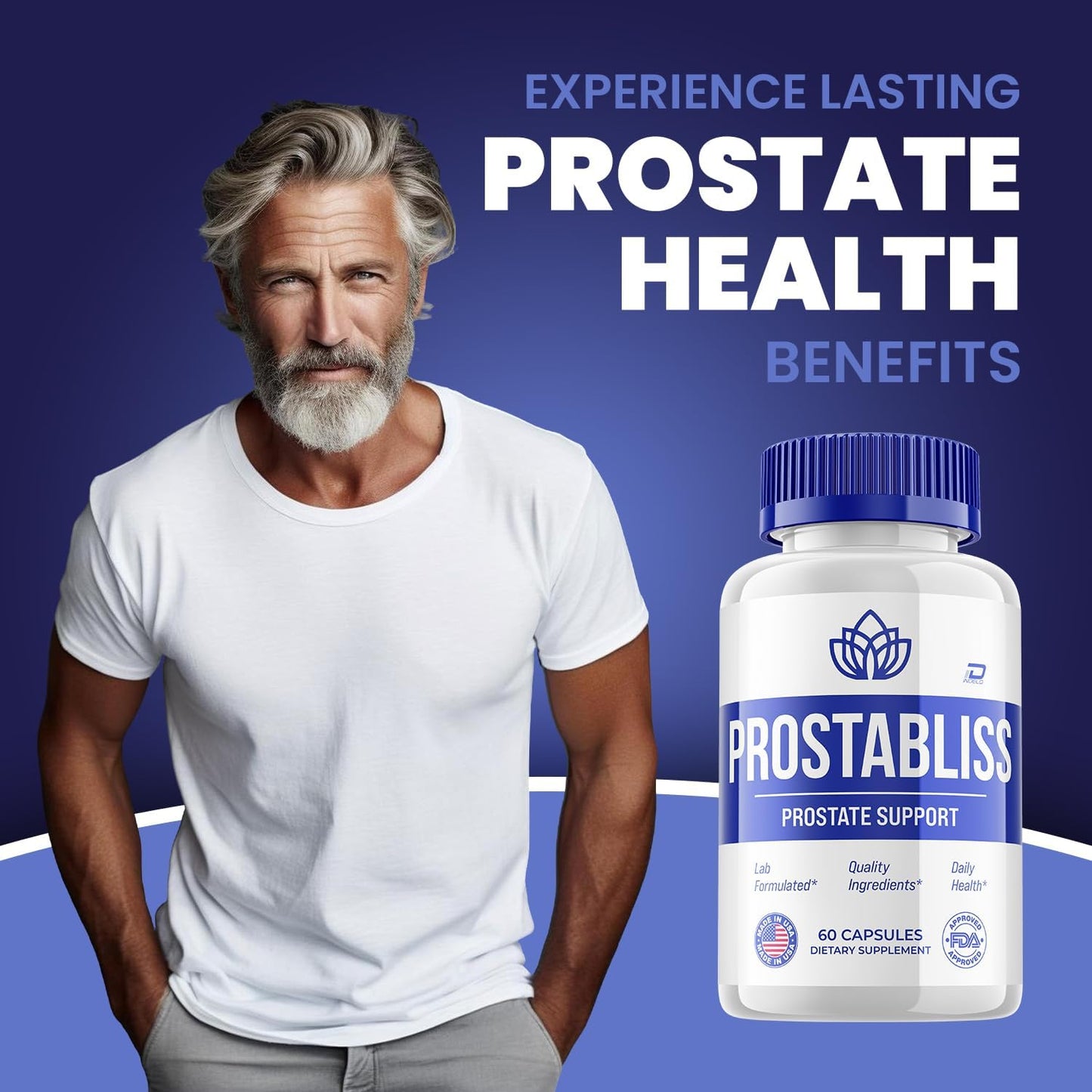 Prostabliss Food Supplement for Men – All-Natural Men's Health Formula, 60 Capsules - görsel 2