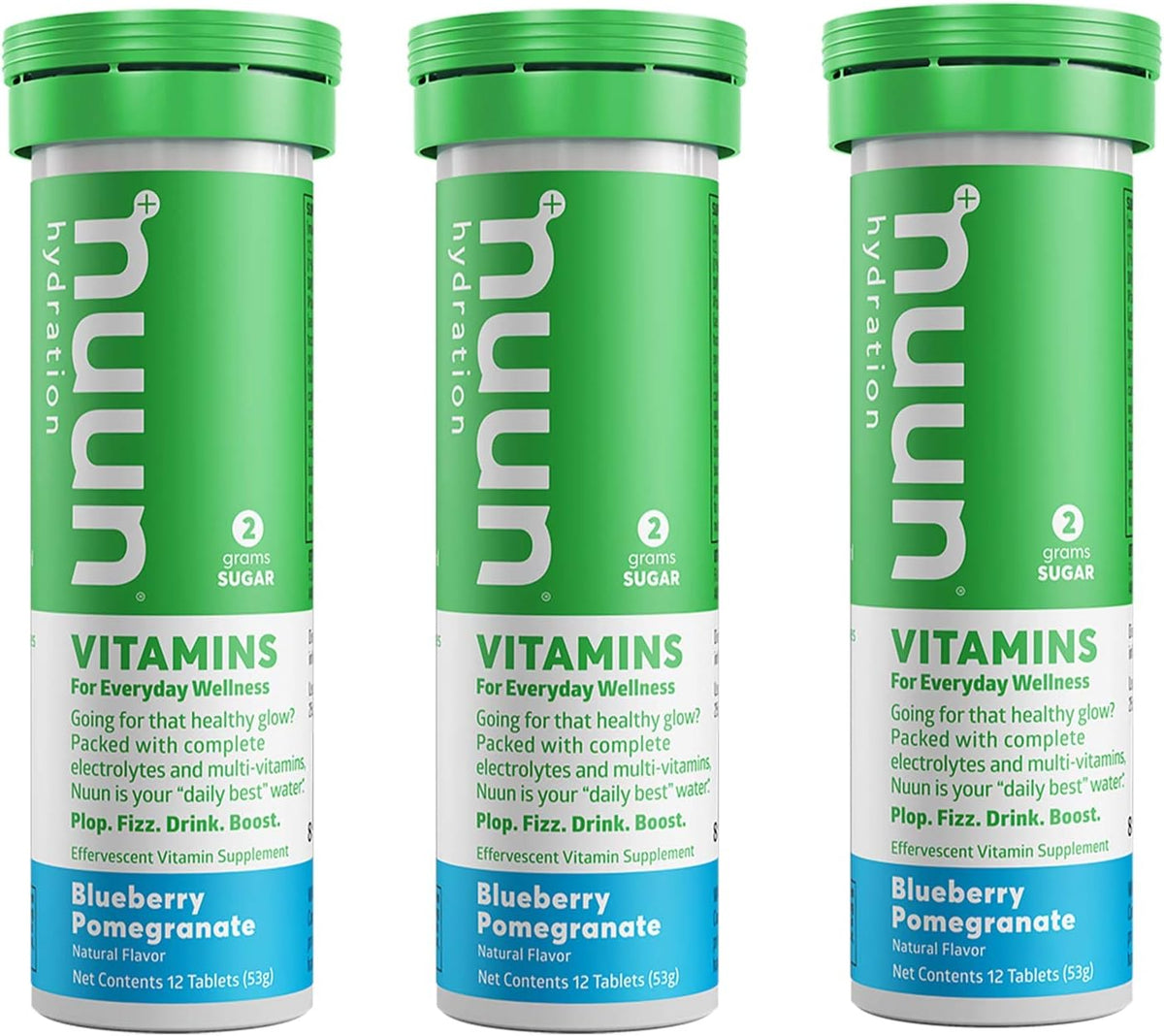 Nuun Vitamins: Blueberry and Pomegranate Hydration Supplement (3 Tubes of 12 Tablets) - görsel 1