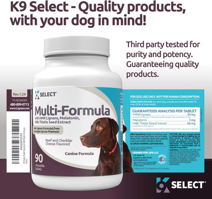 Multi-Formula Dog Vitamins for Large Dogs – 90 Beef Flavoured Chewable Tablets