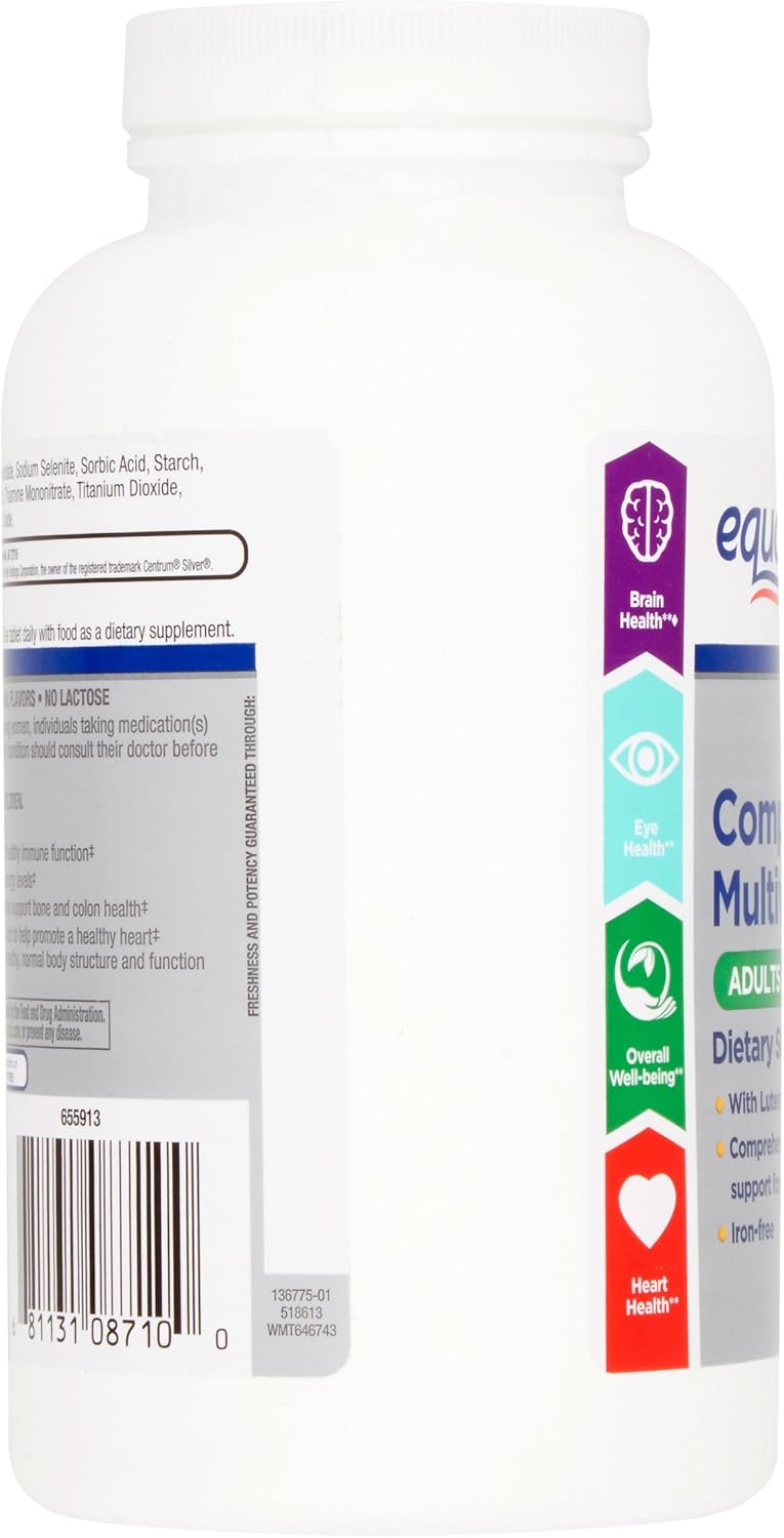 Equate Over 50s Complete Multivitamin/Multimineral Supplement Tablets, 450 Tablets - görsel 3