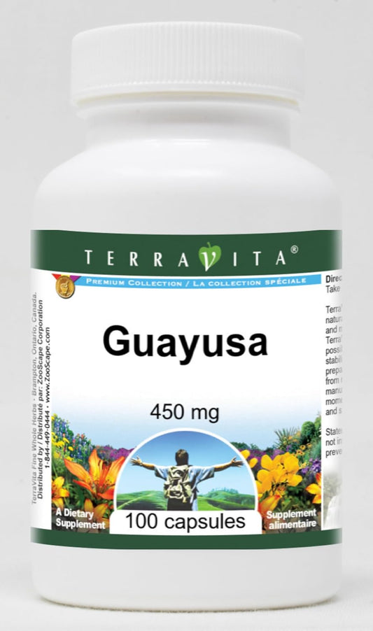 Guayusa 450 mg (100 Capsules) – 3 Pack