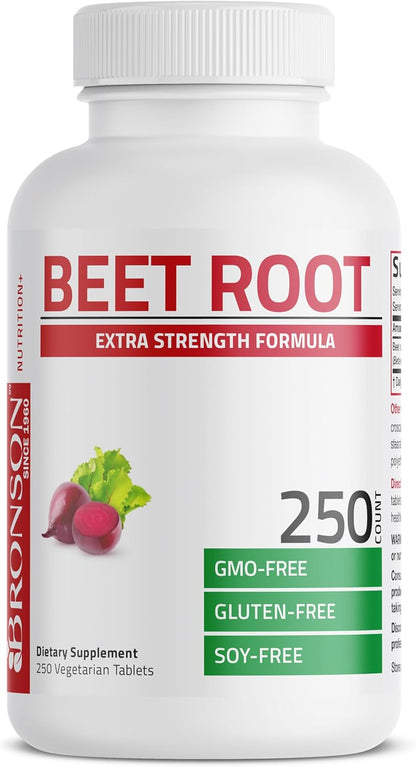 Bronson Beet Root Extra Strength, Non-GMO, 250 Vegetarian Tablets