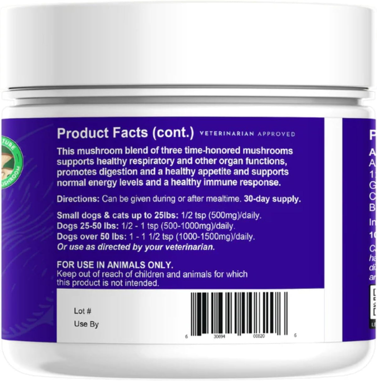 MUSHROOM DEFENCE Supplement for Dogs & Cats - Critical Immune Defence, Reishi, Maitake, Cordyceps, Mushroom Powder Extract - 70 g (Pack of 1) - görsel 3