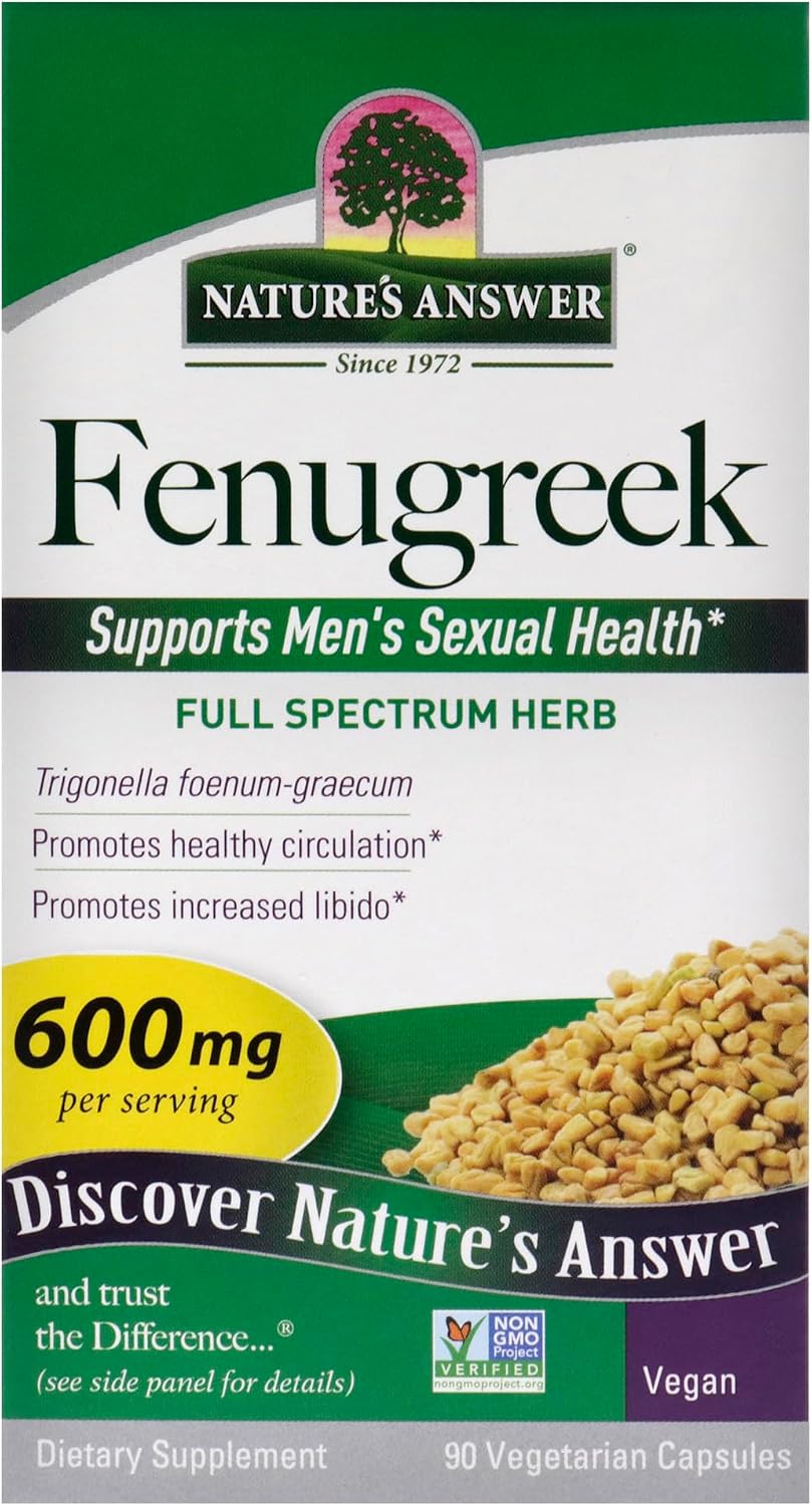 Nature's Answer Fenugreek Seed Supplement – Traditionally Used for Wellness – Non-GMO, Gluten-Free & Vegan (90 Capsules) - görsel 5