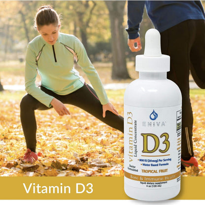 Eniva Health Liquid Vitamin D (D3) - Doctor Formulated for Rapid Absorption (120 ml)