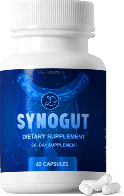 IDEAL PERFORMANCE Synogut Capsules – Dietary Supplement for Gut Health (1 Bottle)