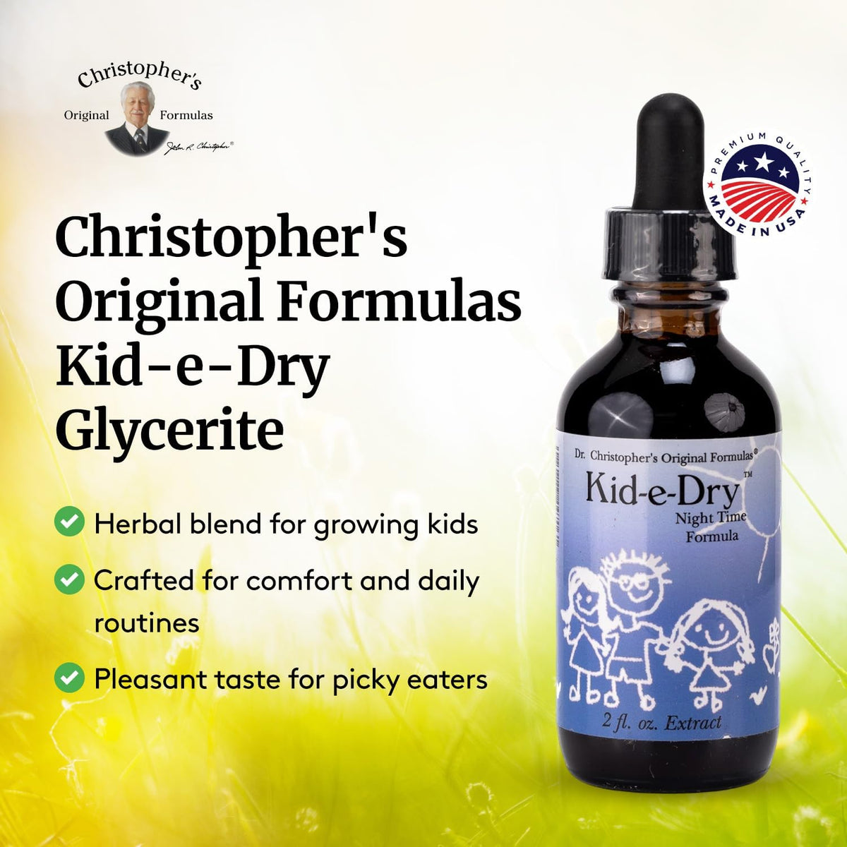 Christopher's Original Formulae Kid-e-Dry Glycerite, Herbal Blend for Urinary System Support, 59 ml - görsel 4