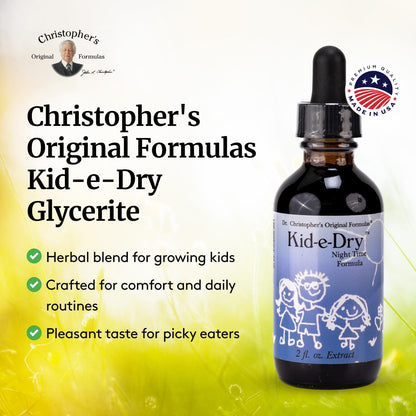 Christopher's Original Formulae Kid-e-Dry Glycerite, Herbal Blend for Urinary System Support, 59 ml