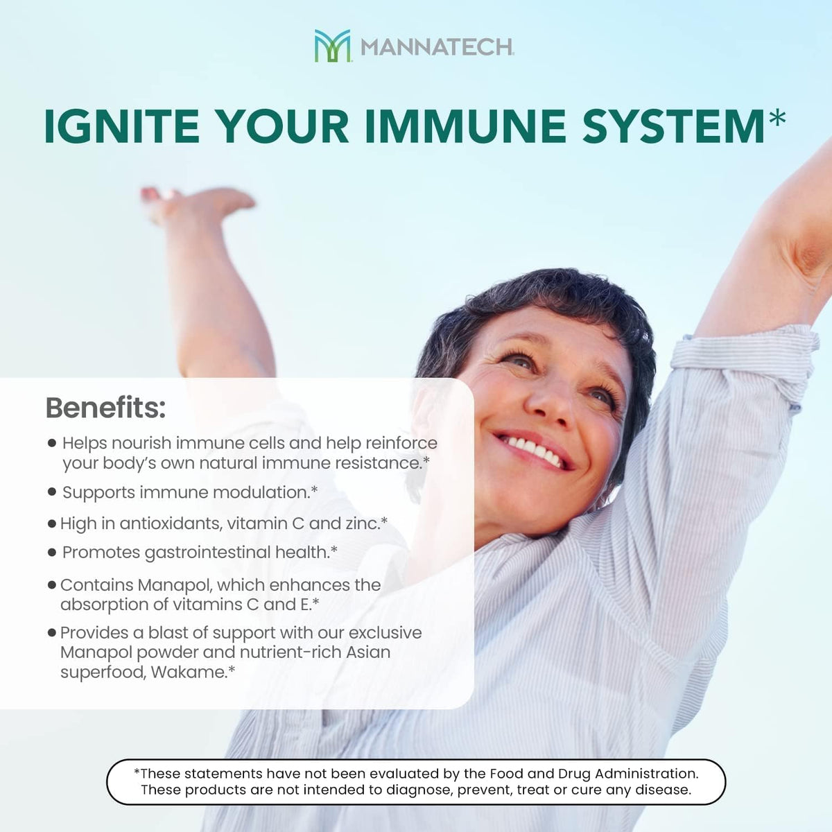 Mannatech MannaBOOM Advanced Immune Support Supplement – 150% More Vitamin C, Increased Manapol, Zinc & Glyconutrients, 10 Slimsticks - görsel 4