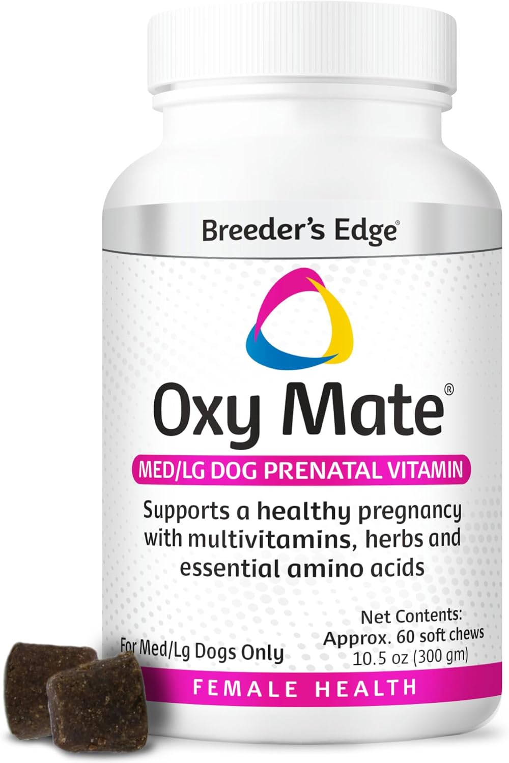 Breeder's Edge Oxy Mate Dog Prenatal Vitamins, Soft Chews (120ct) for Medium & Large Dogs - görsel 9