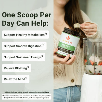 ACTIVATEDYOU Morning Complete Daily Wellness Greens Superfood Drink Mix – Apple Cinnamon, 30 Servings – Image 3