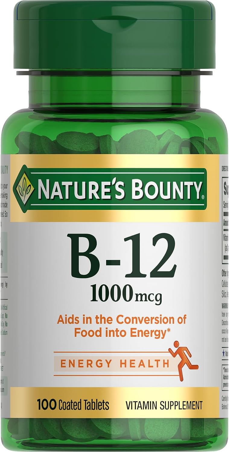 Nature's Bounty Vitamin B12 1000 mcg, Supports Energy Metabolism, 200 Tablets - görsel 10