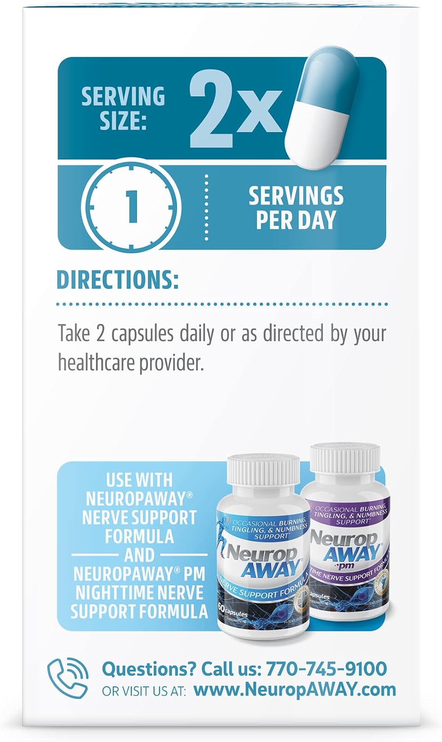 NeuropAWAY Eye Support - 90 Capsules with Lutein, Zeaxanthin, N-Acetyl L-Carnosine & More - görsel 3