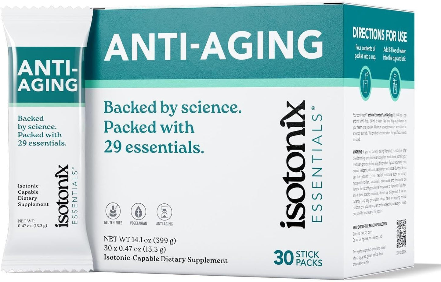 Isotonix Essentials Anti-Ageing Multivitamin Packets – Activated B Vitamins, CoQ10 & Vitamin D3, 30 Packets - görsel 1