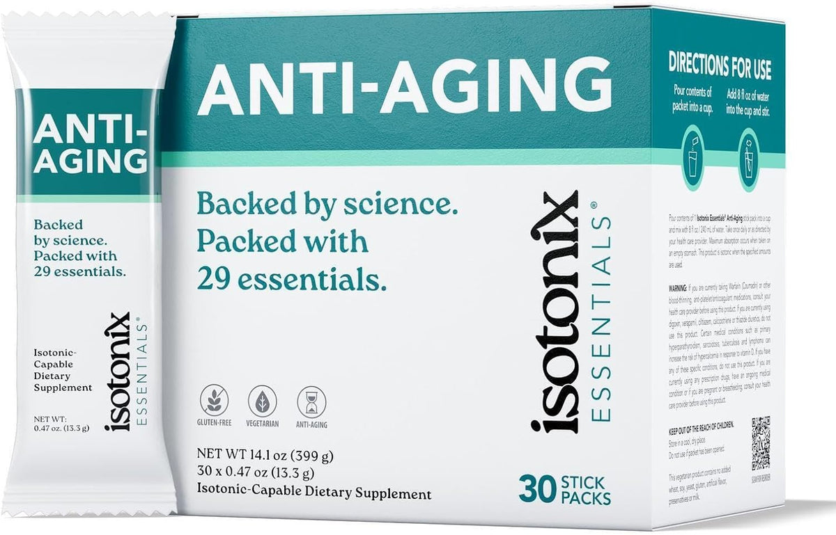 Isotonix Essentials Anti-Ageing Multivitamin Packets – Activated B Vitamins, CoQ10 & Vitamin D3, 30 Packets - görsel 1