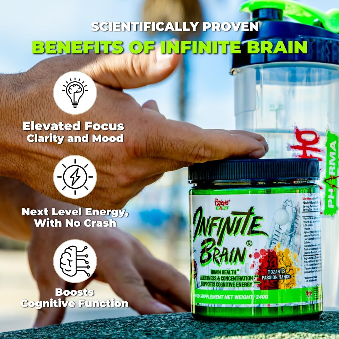 Infinite Brain Nootropic Game Changer - Alpha-GPC Nootropic Supplement (Plato's Lemon Punch, 30 Servings) - görsel 5