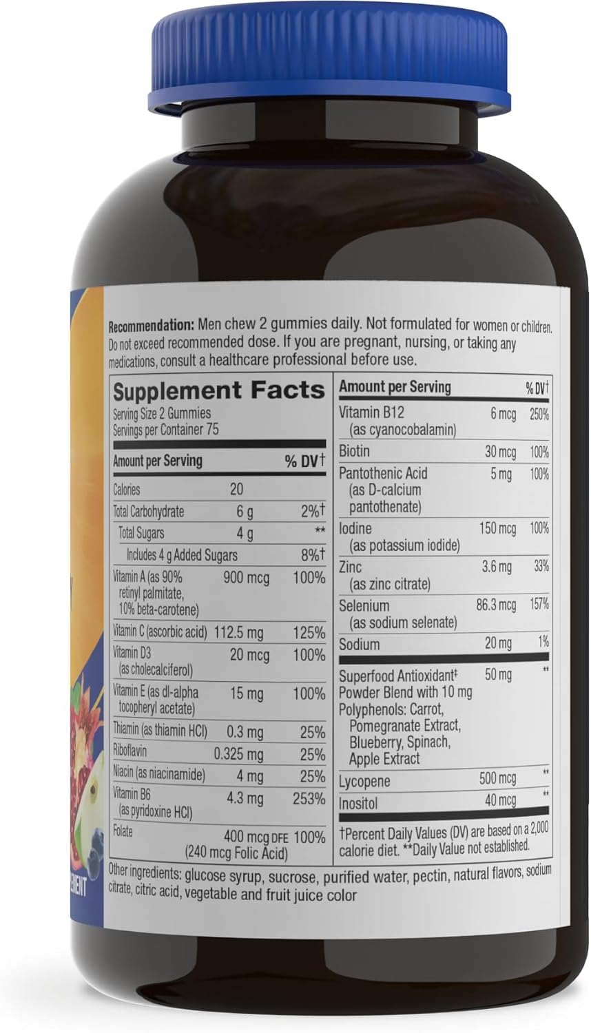 Nature's Way Alive! Men's Multivitamin Gummies - 150 Count - görsel 8