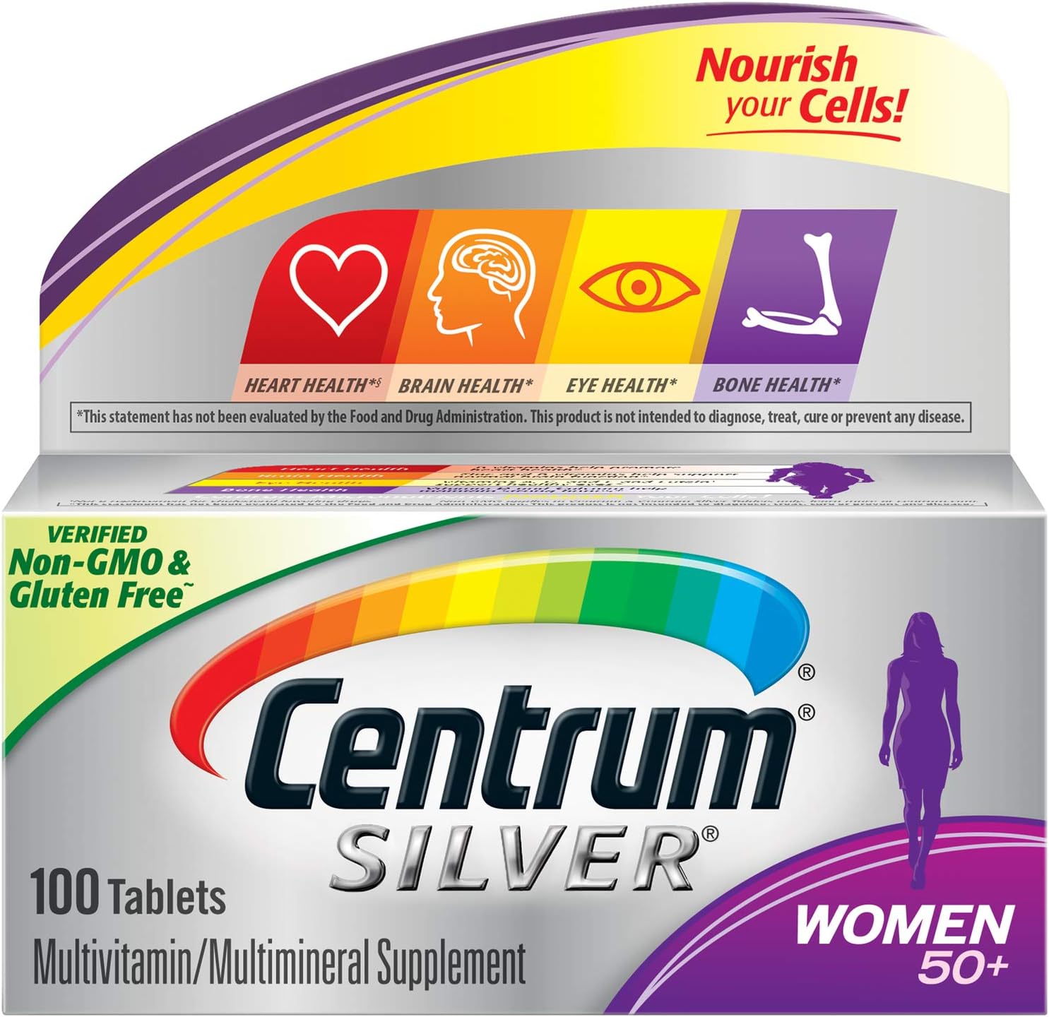 Centrum Silver Women's Multivitamin for Women 50 Plus - 100 Tablets - görsel 1