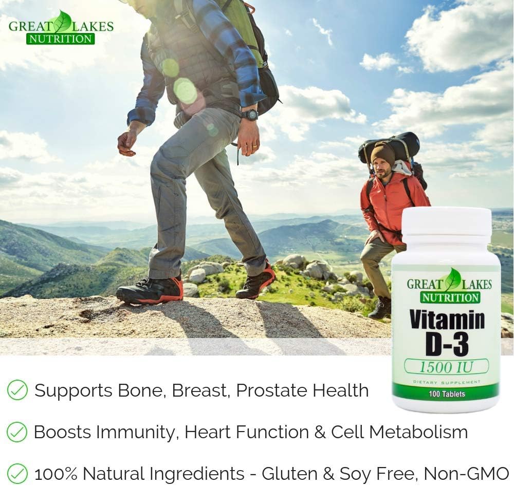 Vitamin D3, Vegan Vitamin D Supplement for Men & Women, 1500IU, 100 Easy-to-Swallow Capsules - görsel 2