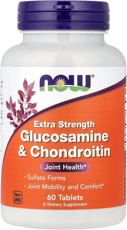 NOW Foods Extra Strength Glucosamine & Chondroitin - 60 Tablets